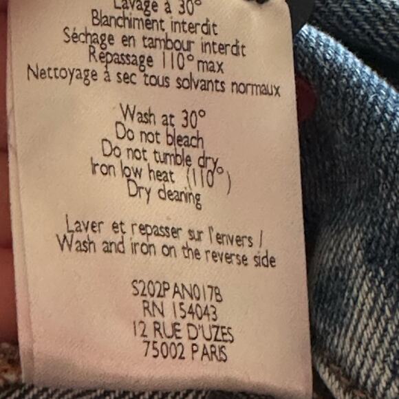 Sézane Austin Trousers in Bleached Blue Size 38/6 - Picture 9 of 10